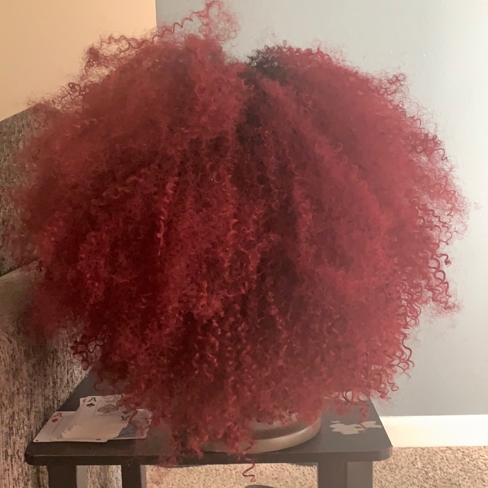 OMBRÉ BURGUNDY LACE FRONT WIG